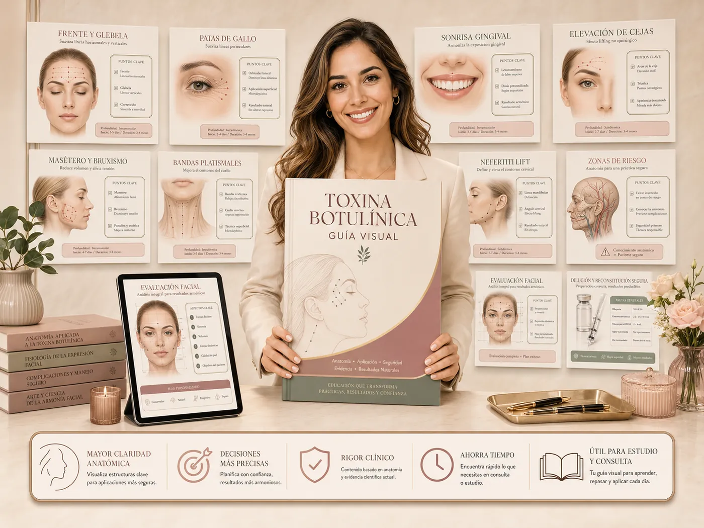 Colección organizada de mapas visuales de toxina botulínica
